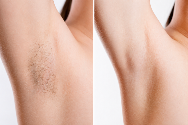 4 sessions before and after treatment result