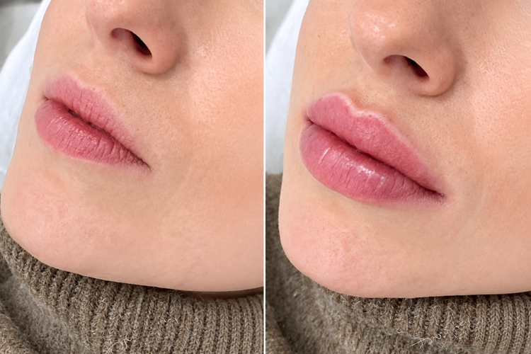Lip Filler before and after treatment result