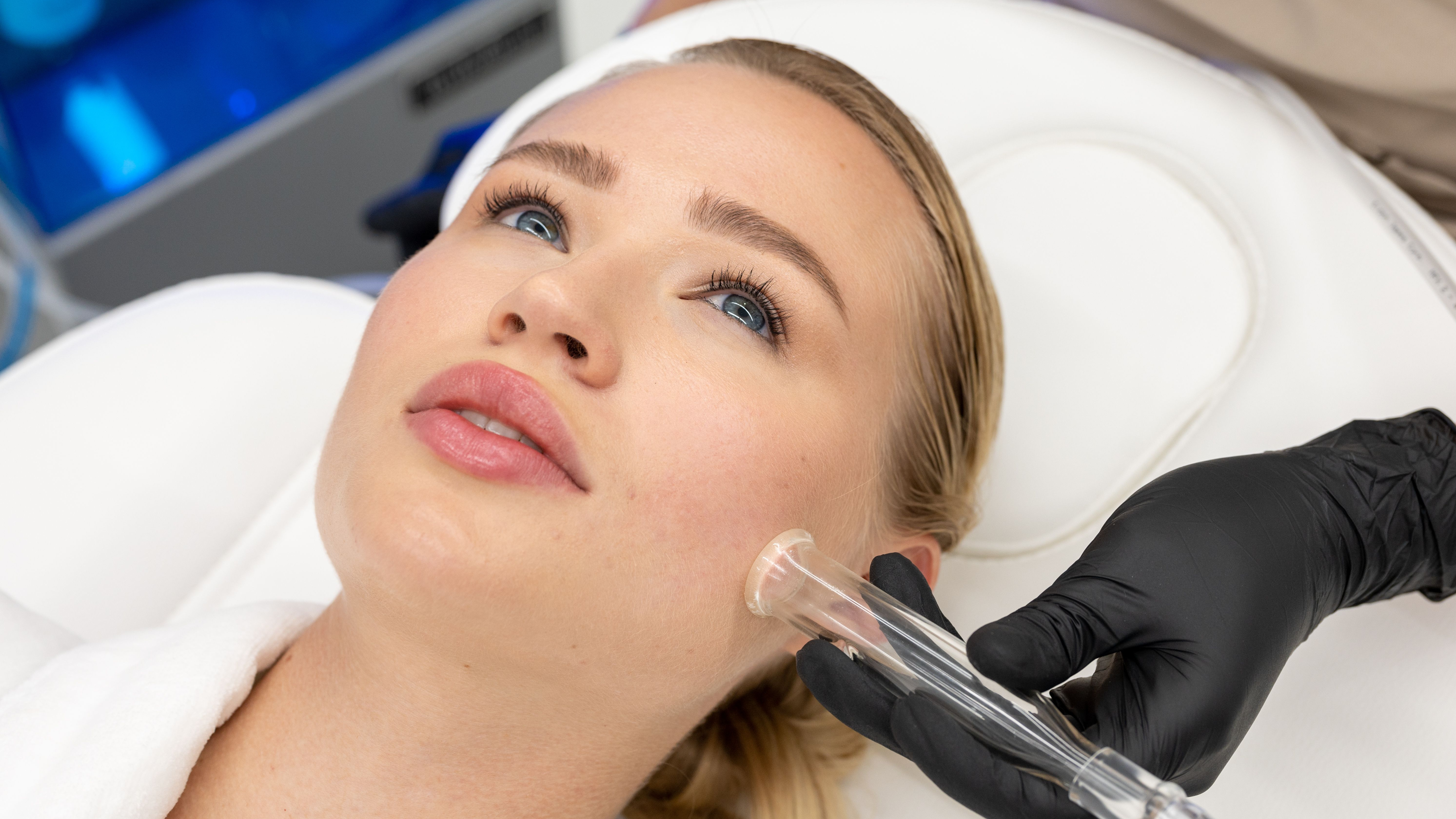 HydraFacial facial treatment close-up